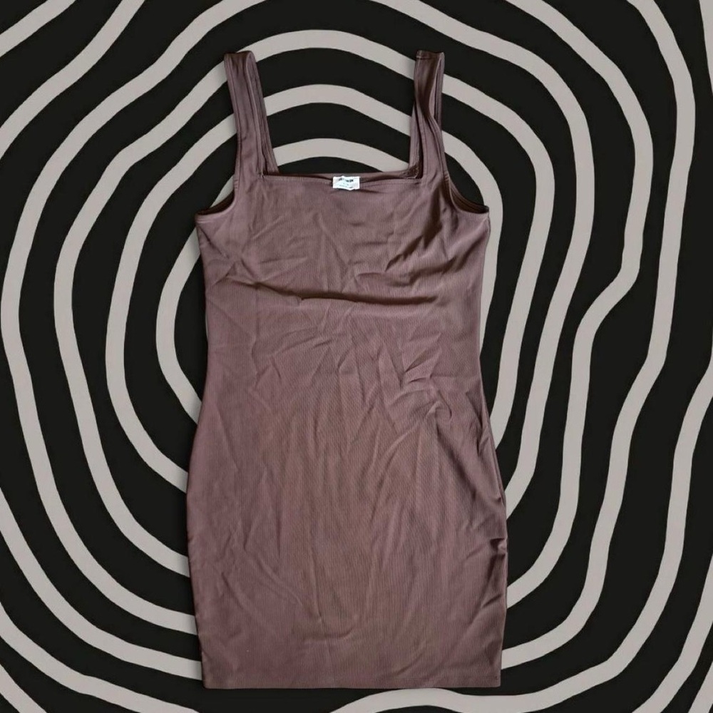 Cotton On Brown Ribbed Mini Dress